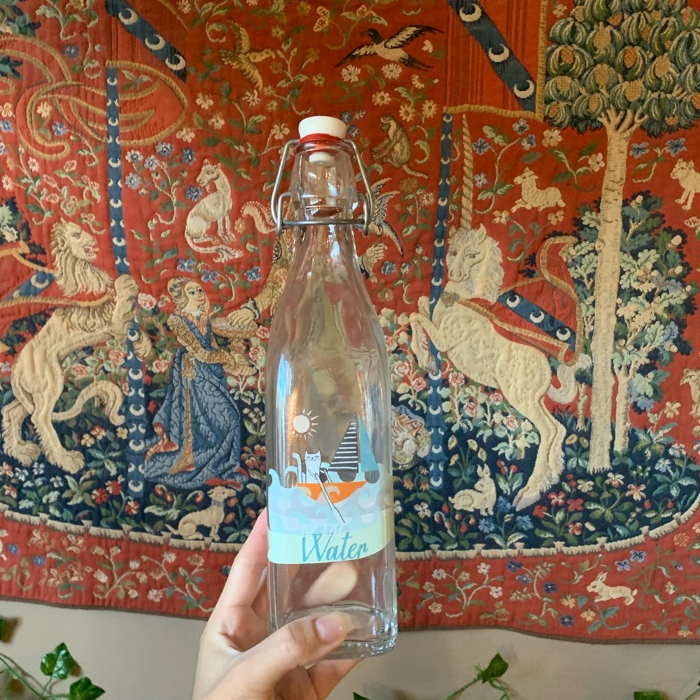Swing Top Glass Water Bottle